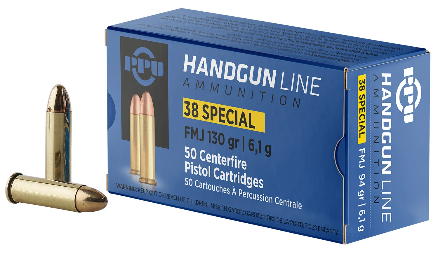 Prvi Partizan PPH38SFFull Metal Jacket FMJ 130 Grain .38 Special