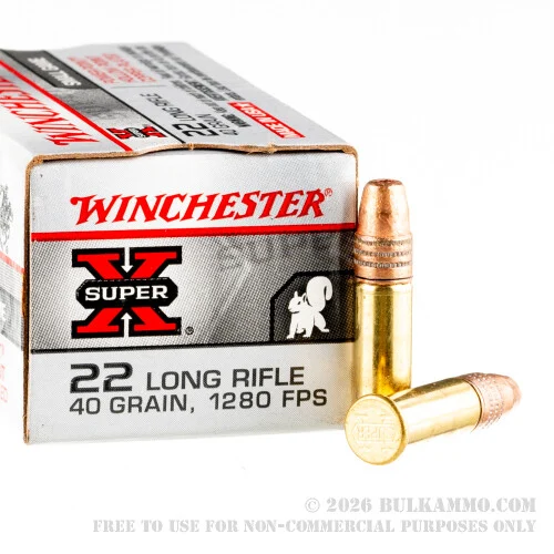 500Rounds of .22 LR Ammo by Winchester Super X- 40gr CPHP