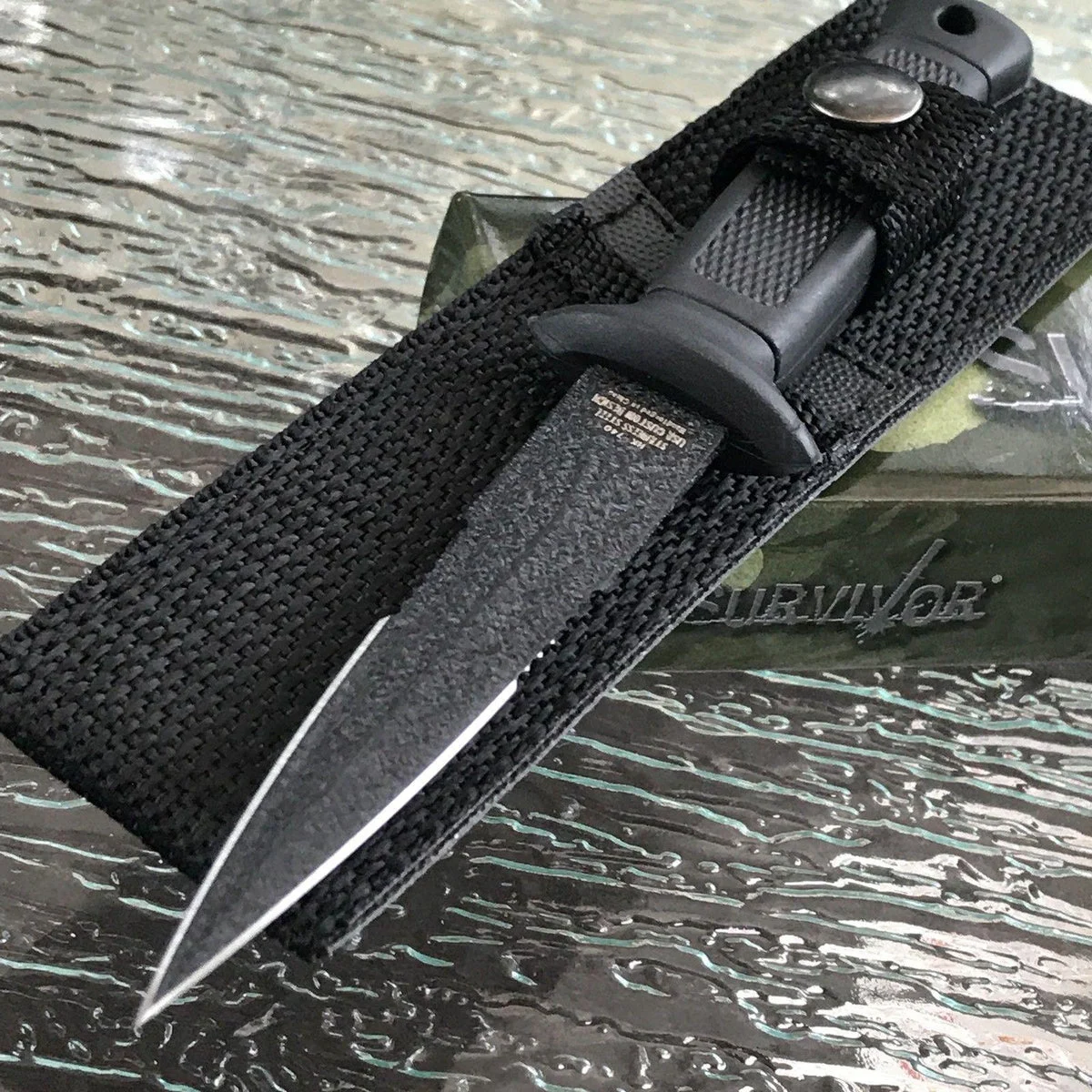 6.5″ Survivor Brand Knife Tactical Stiletto Hunting Boot Knife