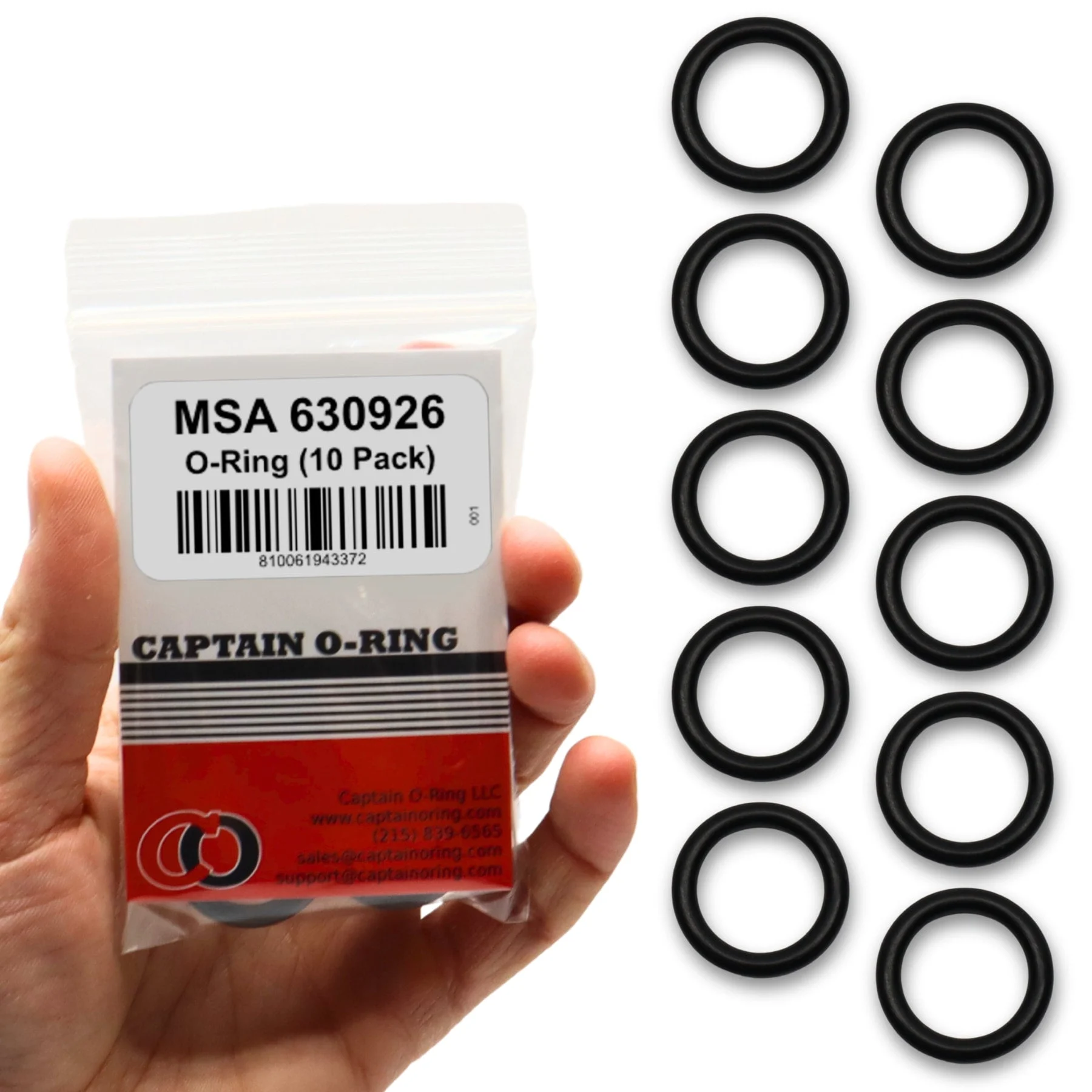 630926 O-Rings for MSA 4500psi SCBA Tanks (10 Pack)