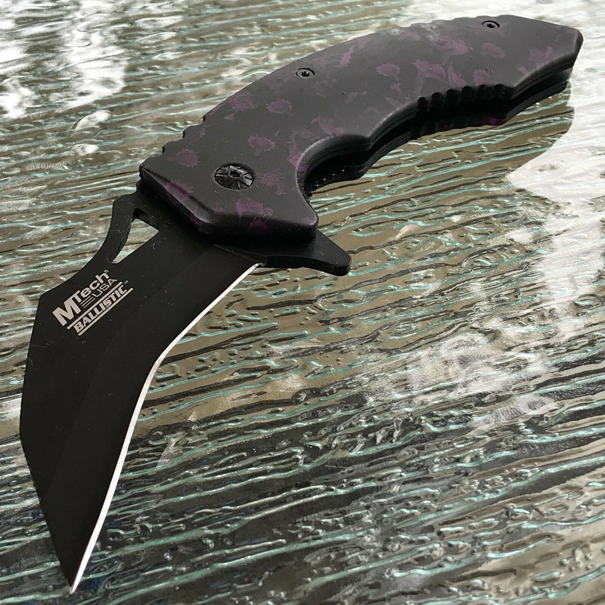 7.5″ Karambit Ultra Violet Dragon Fantasy Folding Pocket Knife