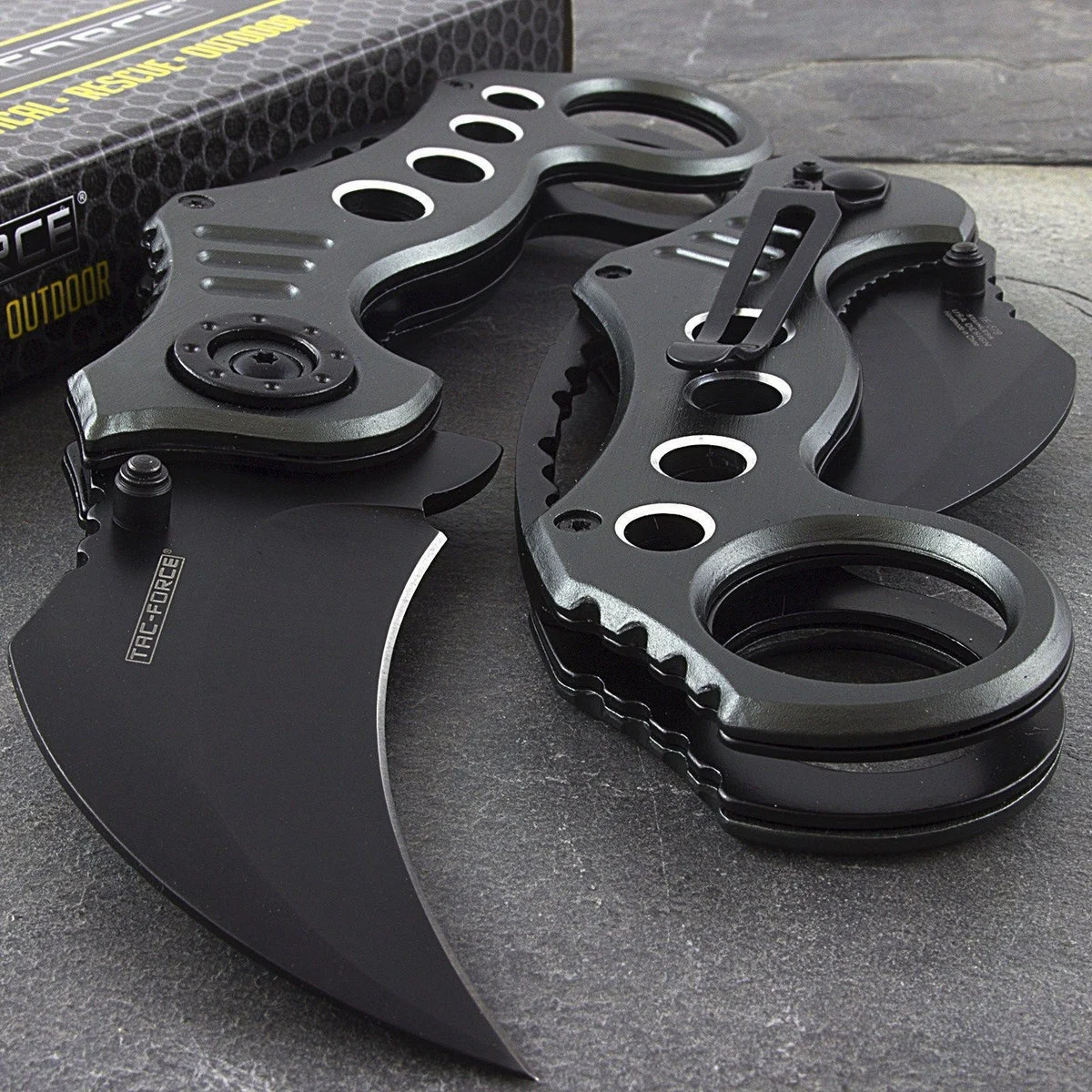 7.75″ Tac Force Gray Tactical Karambit Pocket Knife (TF-578GY)