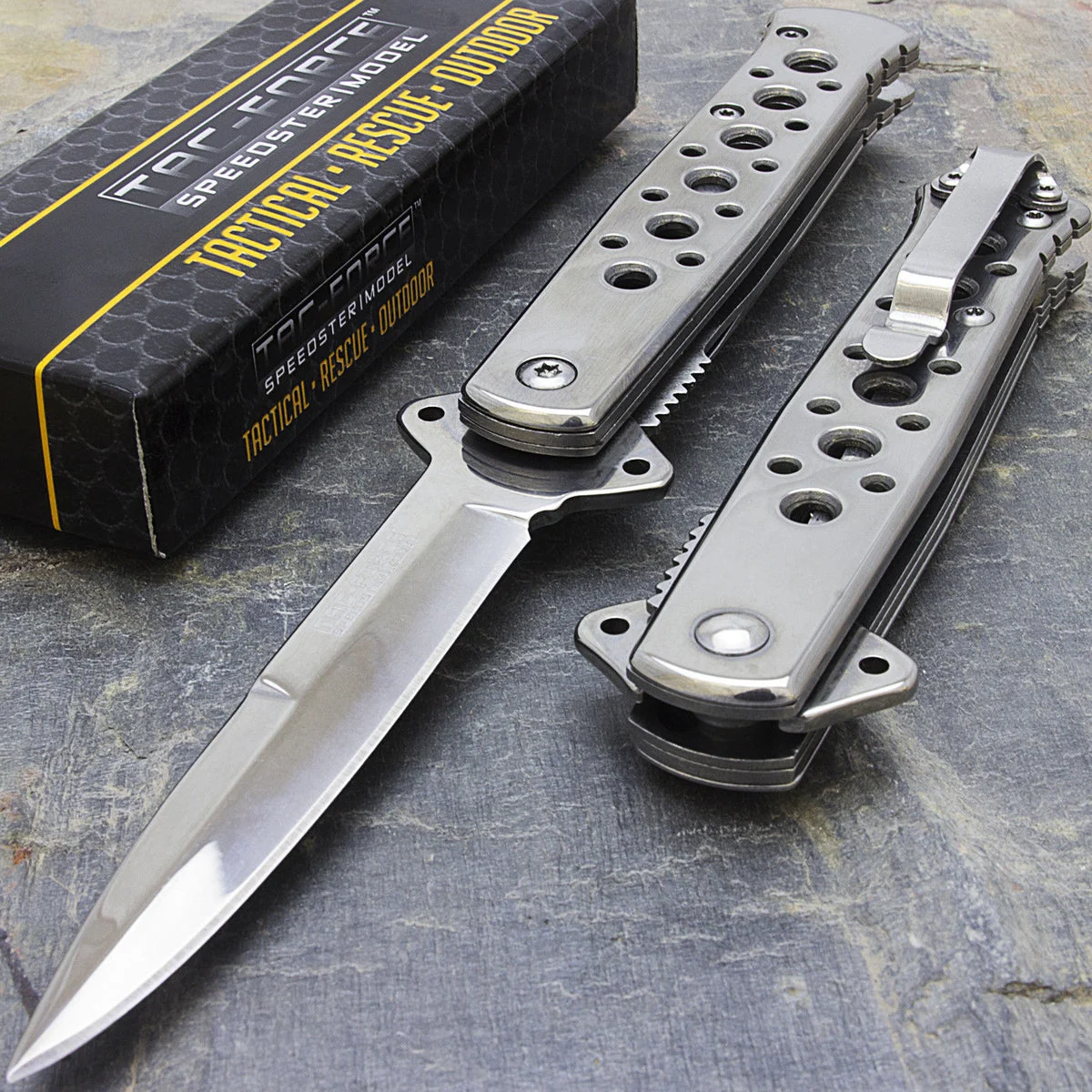 7″ Tac Force Milano Stiletto Folding Safety Pocket Knife (TF-698SL)