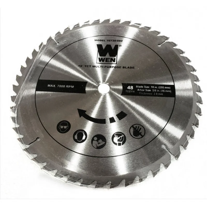 [70730-002] 10-Inch Blade (Standard) 48 Teeth (255mm), Arbor size 5/8″ (16mm), Thickness (2.8mm) for WEN 70730