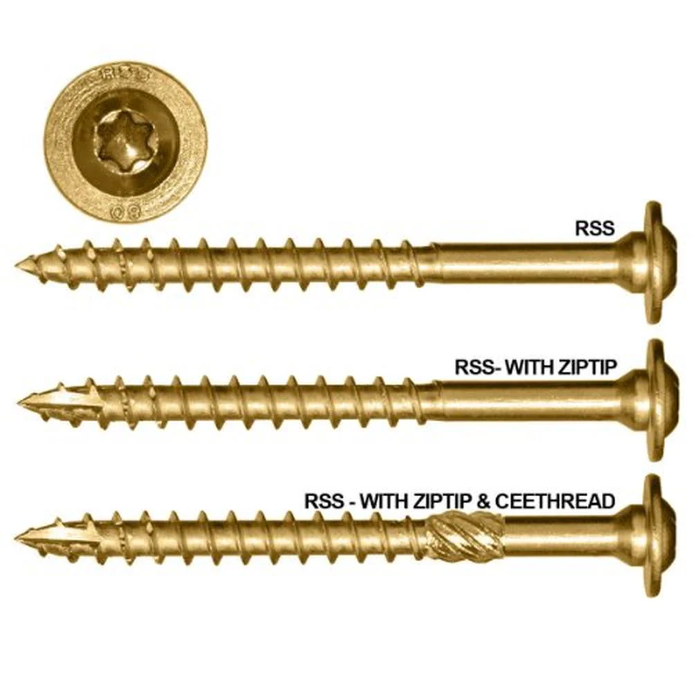 GRK Screws 10223 5/16×3-1/2 Star Drive Washer Head Climatek Coated Steel RSS Rugged Structural Screws, 500/Box