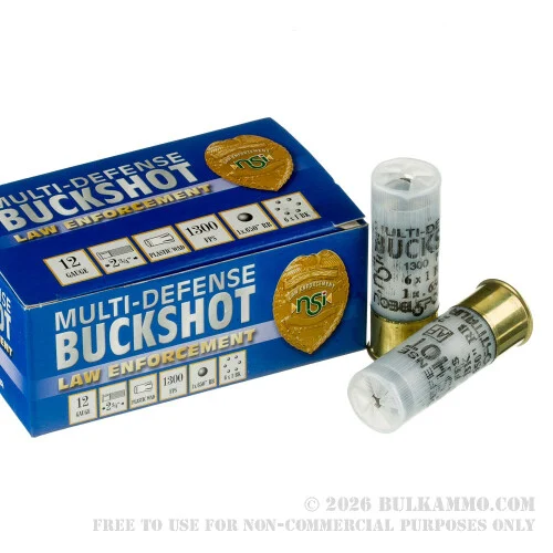 10 Rounds of 12ga Ammo by NobelSport -#1 Buck