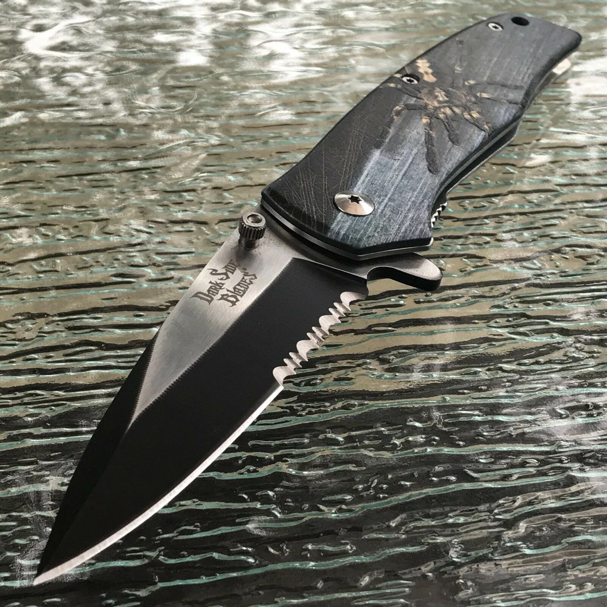 8.0″ Dark Side Blades Spring Assisted Tarantula Spider Fantasy Knife