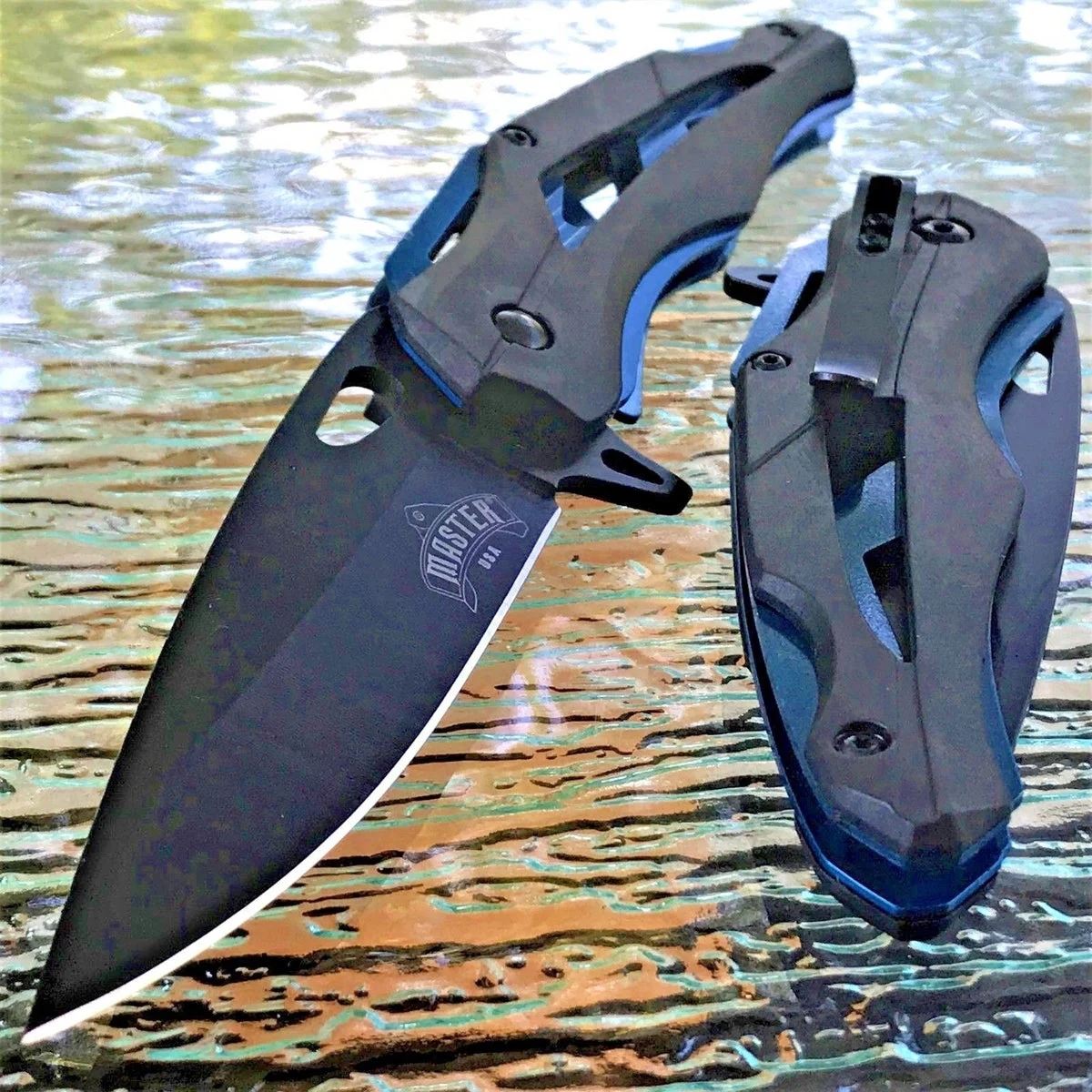 8.0″ MASTER USA SPRING ASSISTED TACTICAL FOLDING POCKET KNIFE Blade Open Assist