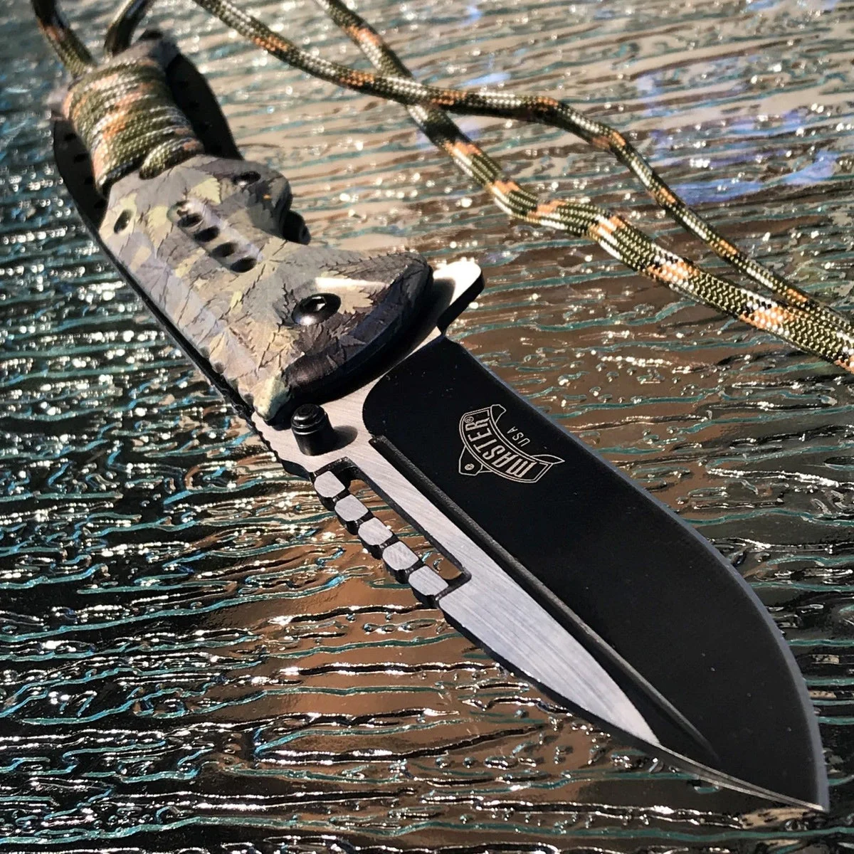8.25″ MASTER USA SPRING ASSISTED TACTICAL FOLDING POCKET KNIFE Blade Open Assist