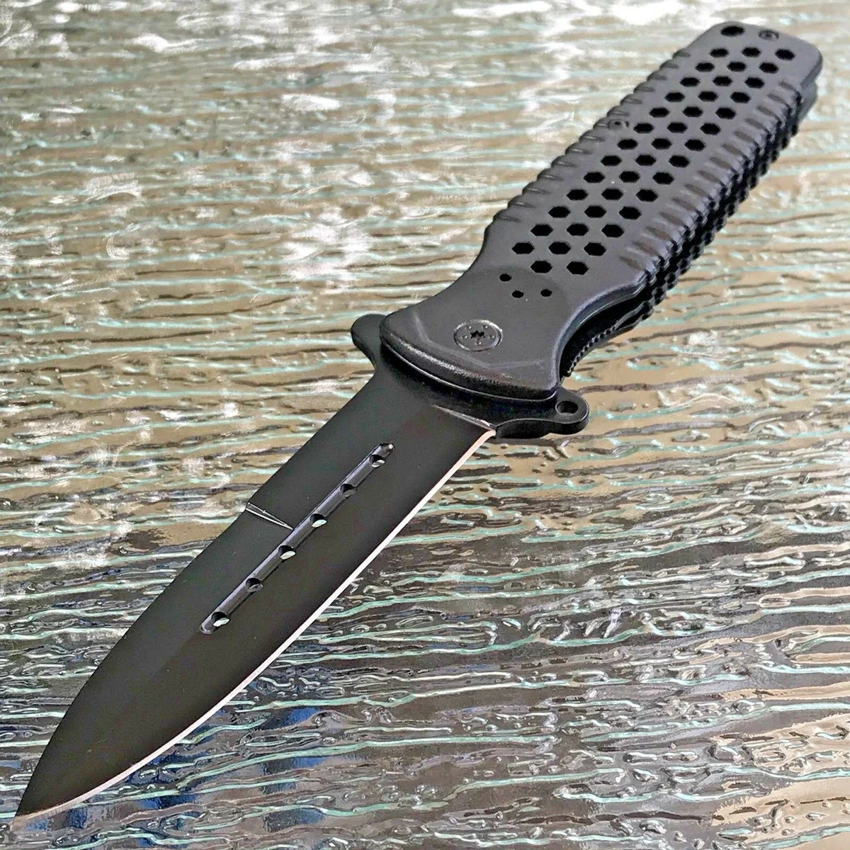 8.5″ Tac Force Gray Spring Assisted Tactical Stiletto Pocket Knife