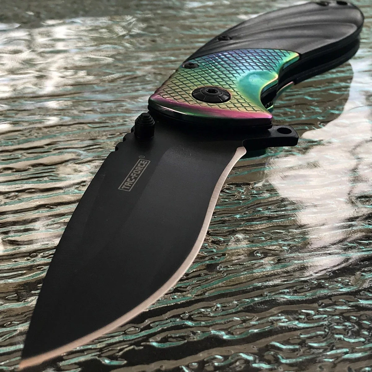 8.5″ TAC FORCE SPRING ASSISTED TACTICAL RESCUE FOLDING BLACK BLADE POCKET KNIFE
