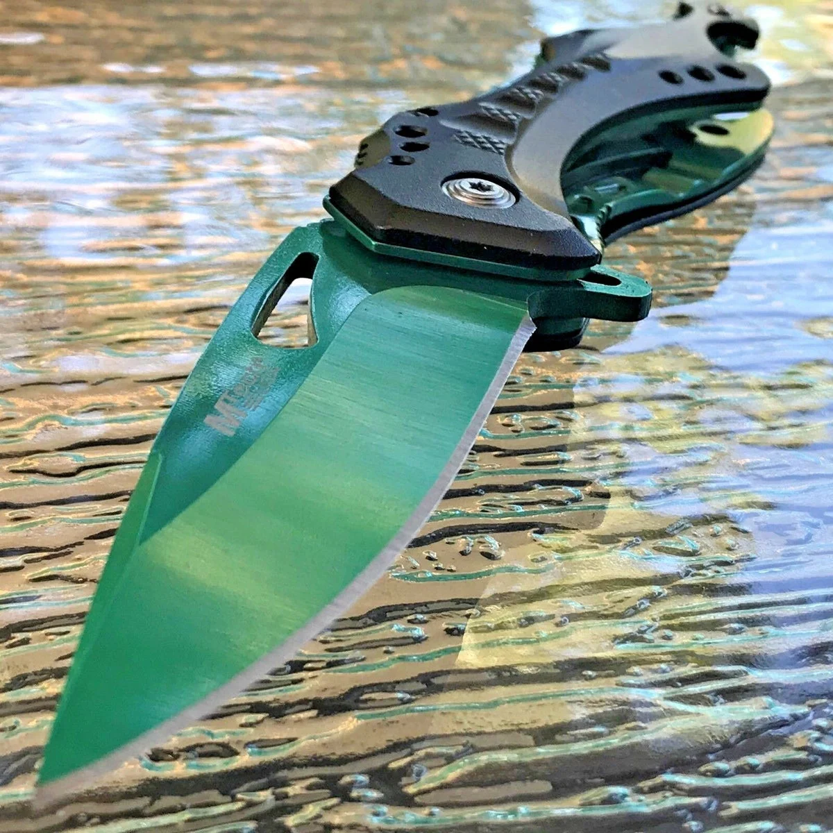 8″ MTech USA Tactical Assisted Green Camping Pocket Knife (TF-705GN)