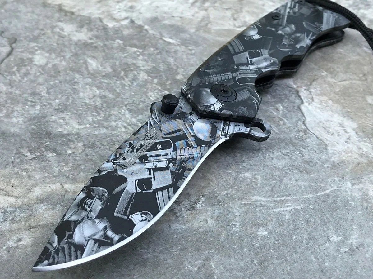 8″ TAC FORCE CAMO ASSISTED FOLDING OUT DOOR POCKET KNIFE