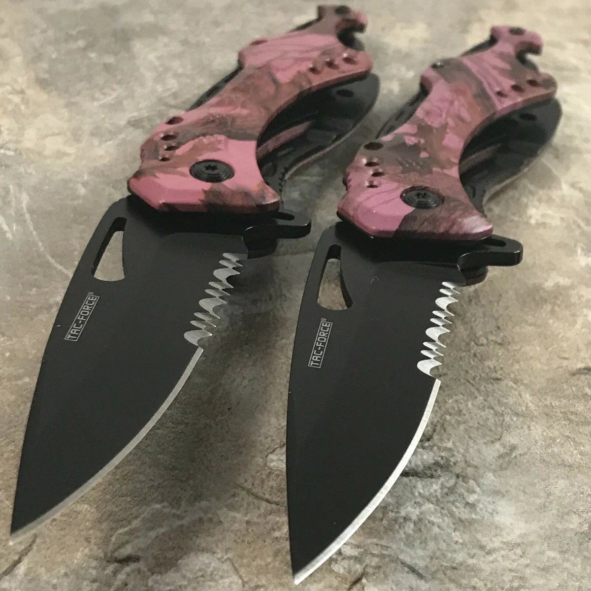 8″ TAC FORCE PURPLE CAMO HANDLE TACTICAL FOLDING KNIFE (TF-705PC)