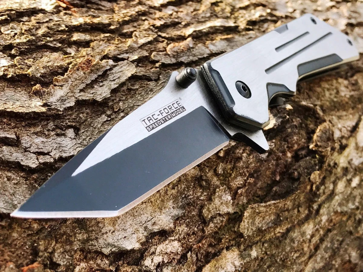 8″ Tac Force Speedster Model Tanto Silver Assisted Pocket Knife