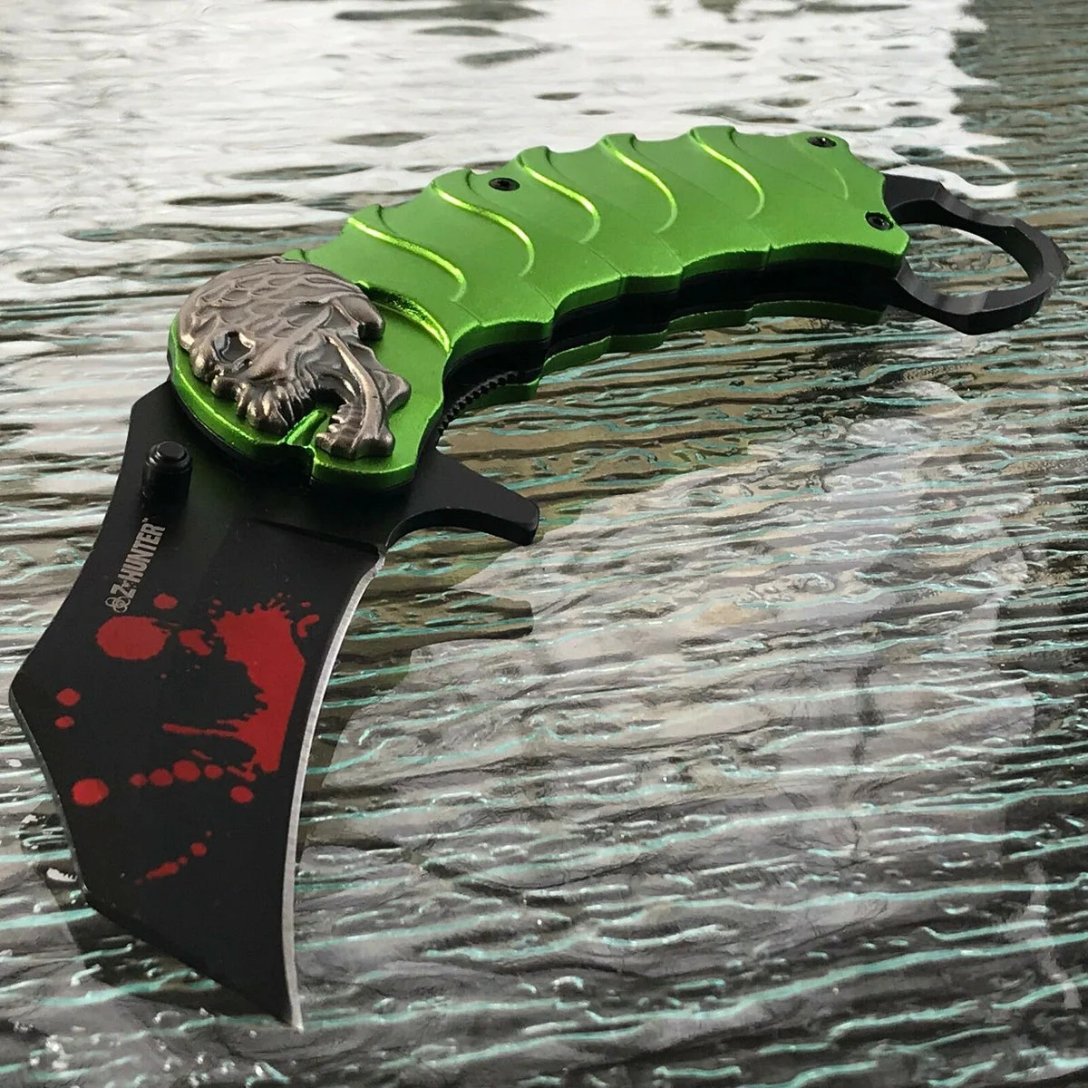 8″ Z-Hunter Karambit Apocalypse Skull Fantasy Folding Pocket Knife