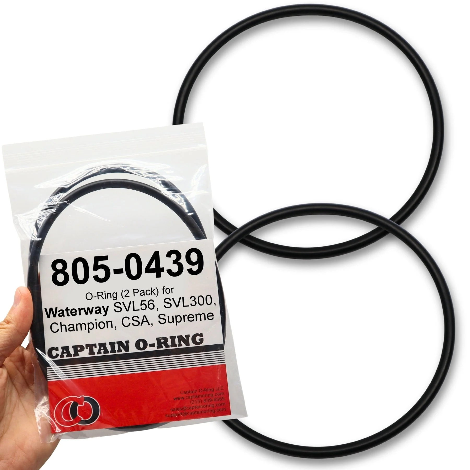 805-0439 O-Rings for Waterway SVL56 SVL300 Champion CSA Supreme Pool Pumps (2 Pack)