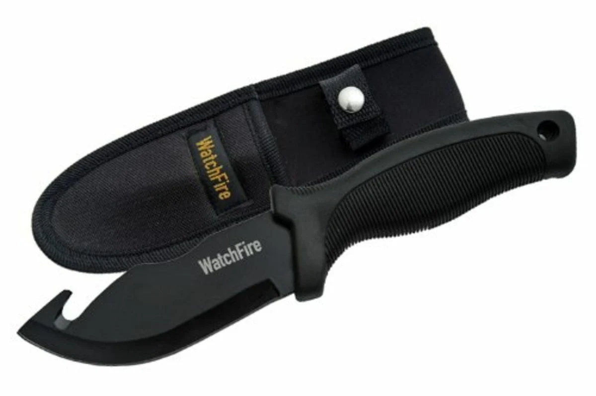 9″ WatchFire Gut Hook Skinning Knife Game Hunting Blade