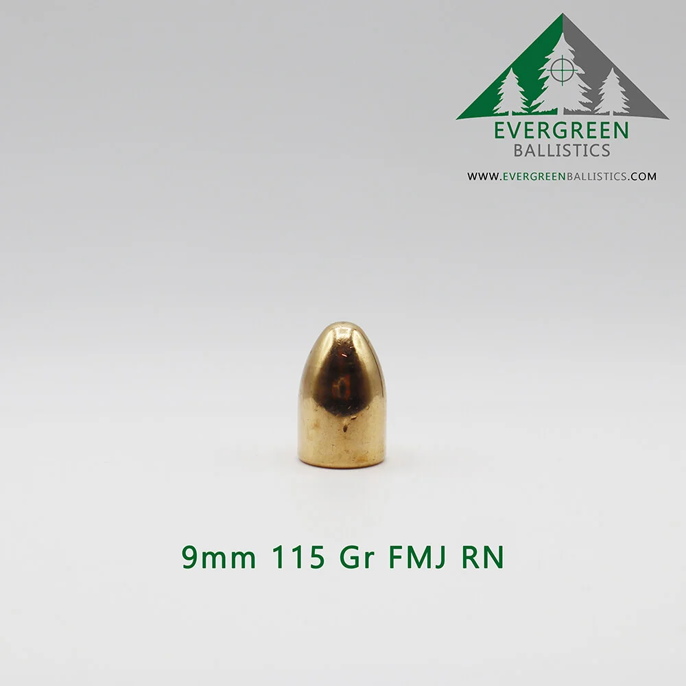 9mm (.355) 115 Grain Full Metal Jacket Bullets