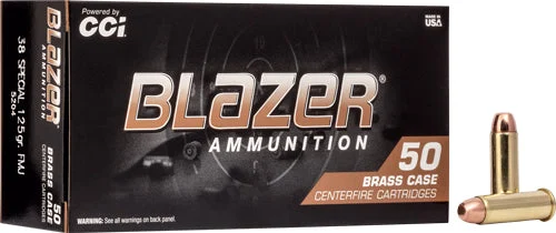 Blazer 5204 Brass Full Metal Jacket FMJ 125 Grain .38 Special