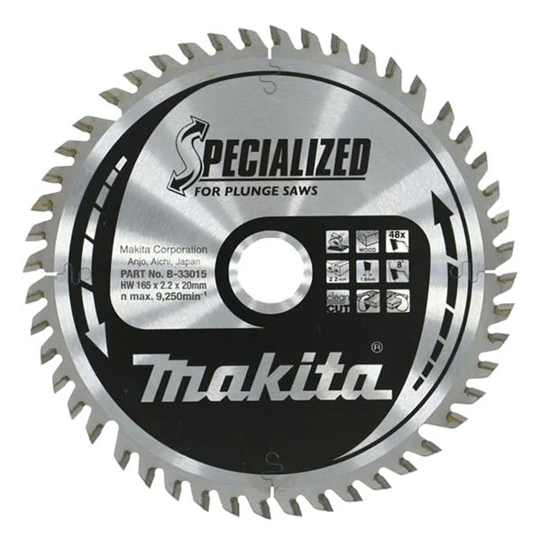 MakitaB-33015 – Circular Saw Blade – Specialized – TCT – 165 x 20mm – 48T