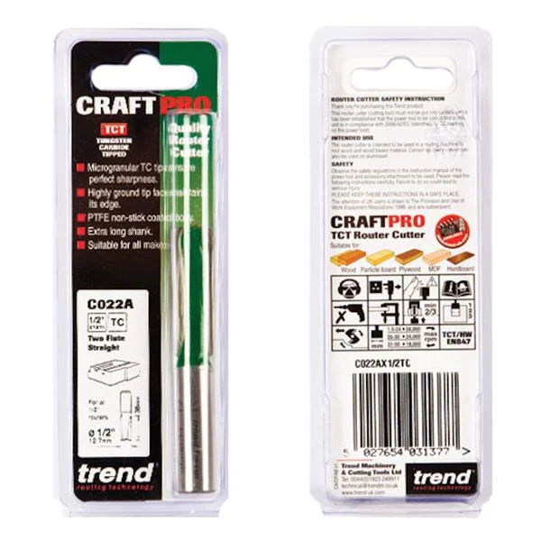 TrendTwo Flute Cutter 12.7mm diameter – C022AX1/2TC
