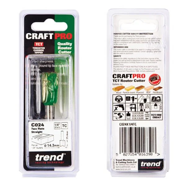 TrendTwo Flute Cutter 14.3mm diameter – C024X1/4TC