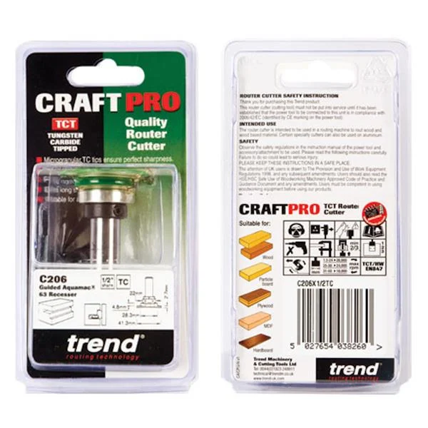 TrendAquamac 63 Recesser 41.3mm diameter- C206X1/2TC