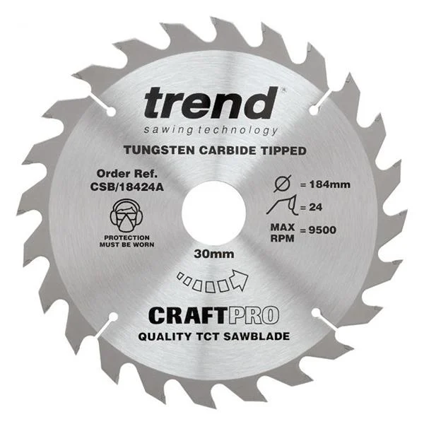 TrendCraft G/Purpose Saw Blade – 184mmD x 24T x 16B – CSB/18424A