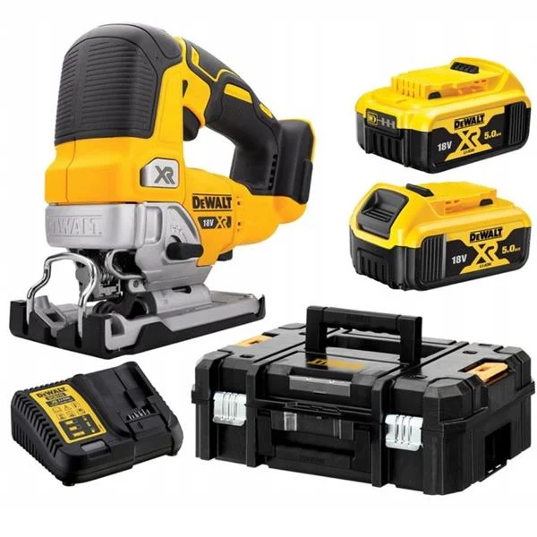 DeWaltDCS334P2 18v Top Handle Jigsaw,2x 5Ah Batteries, Charger, Kit-Box