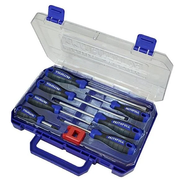 FaithfullSoft Grip Screwdriver Set – 8pc – FAISDSET8PRO