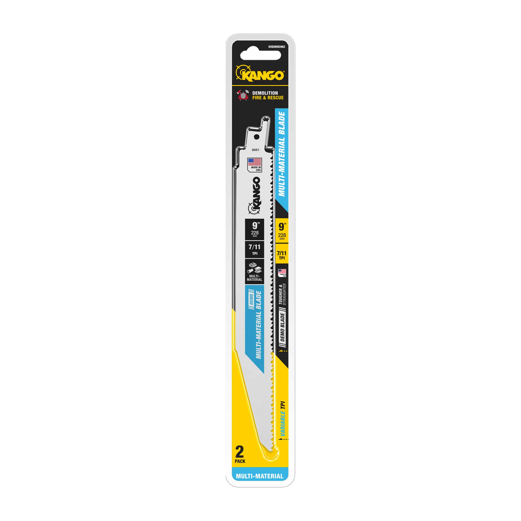 228mm 7-11TPI Demo Multi-Material Recip Saw Blade – 2 Pack