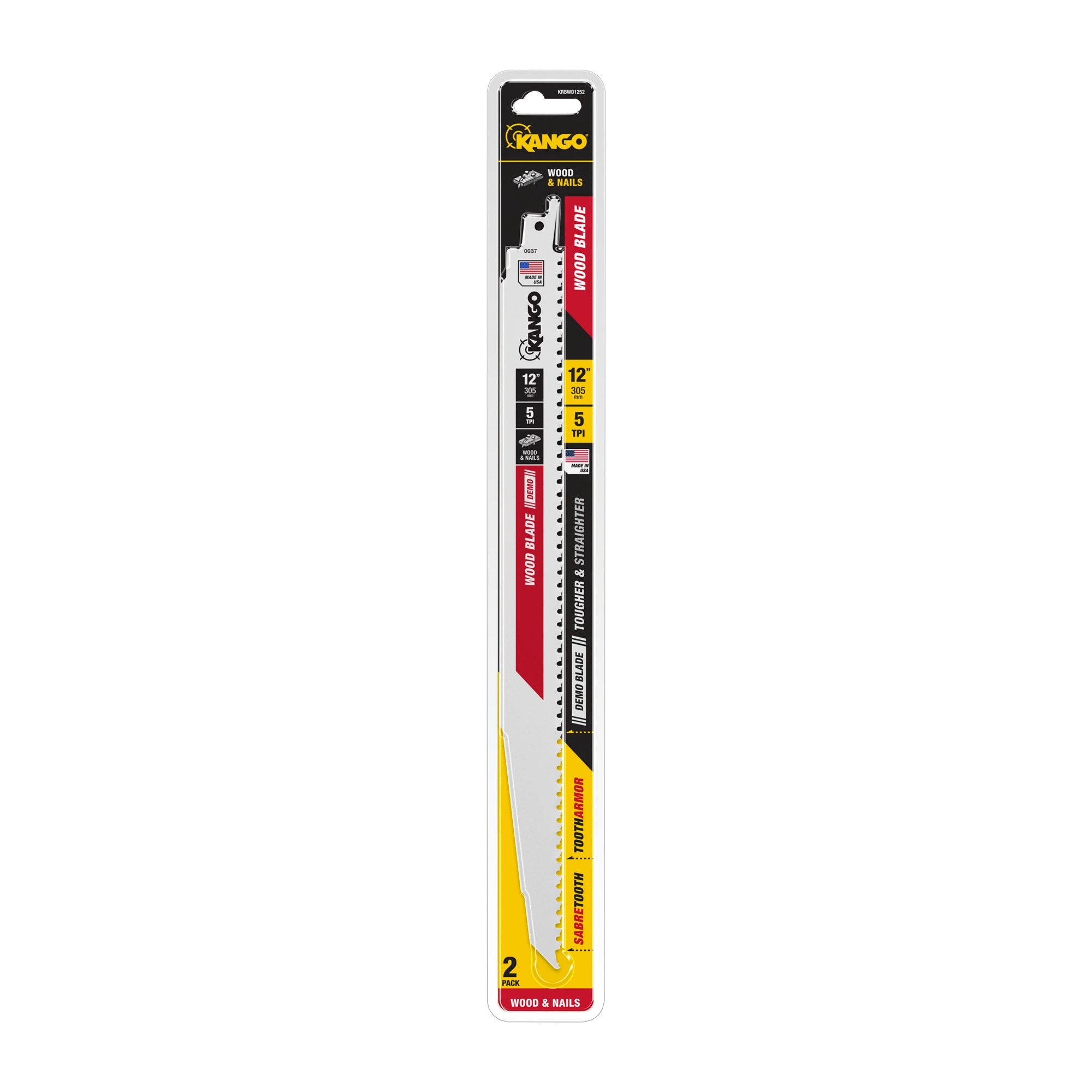 305mm 5TPI Demo Wood Recip Saw Blade – 2 Pack