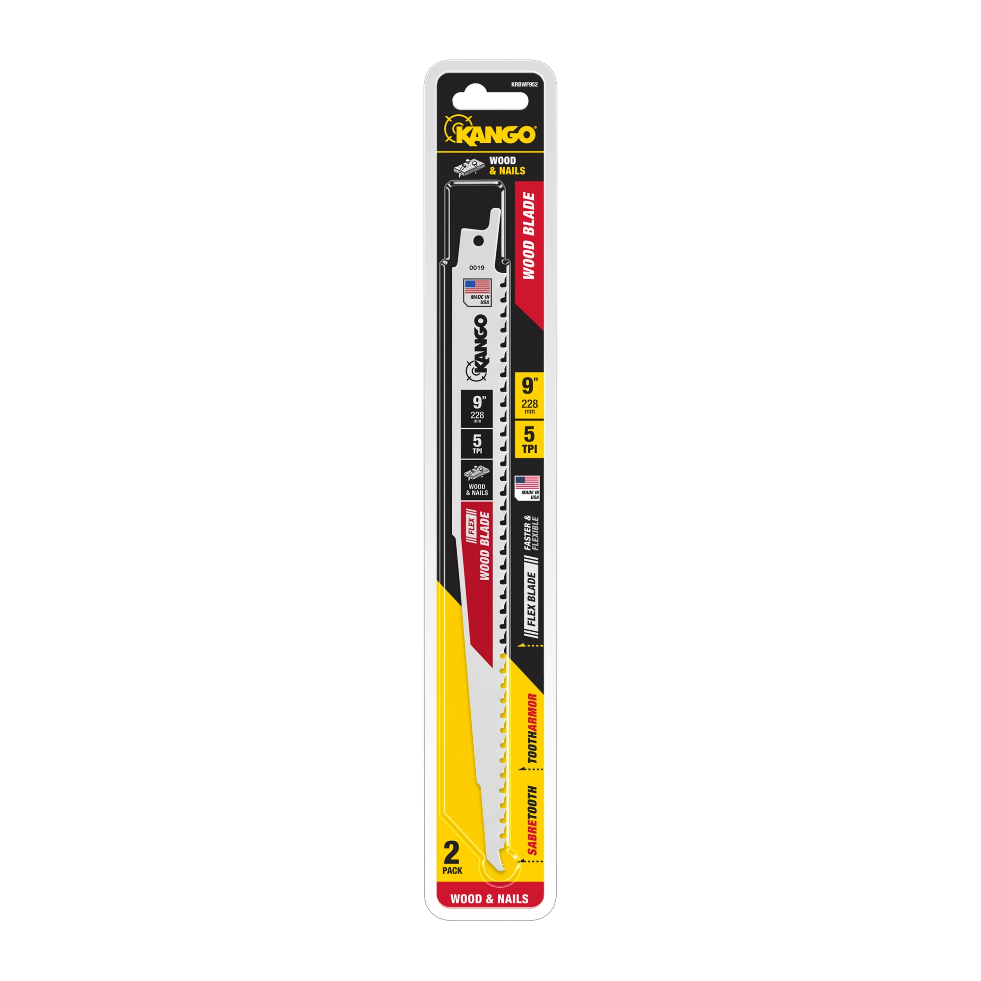 228mm 5TPI Flex Wood Recip Saw Blade – 2 Pack