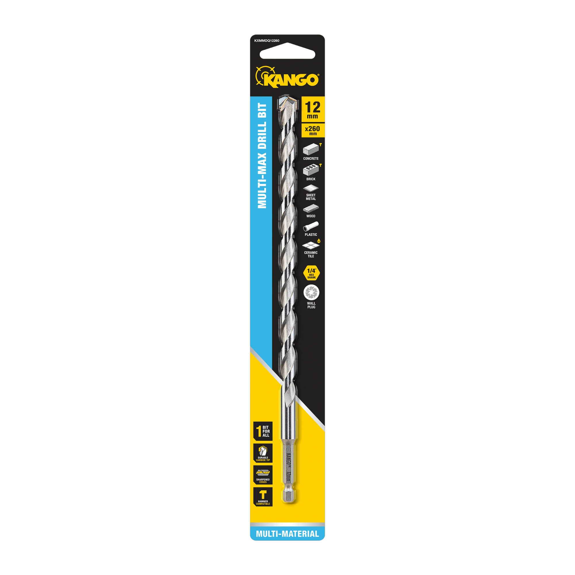 12 x 260mm MULTI-MAX MULTI MATERIAL DRILL BIT RANGE