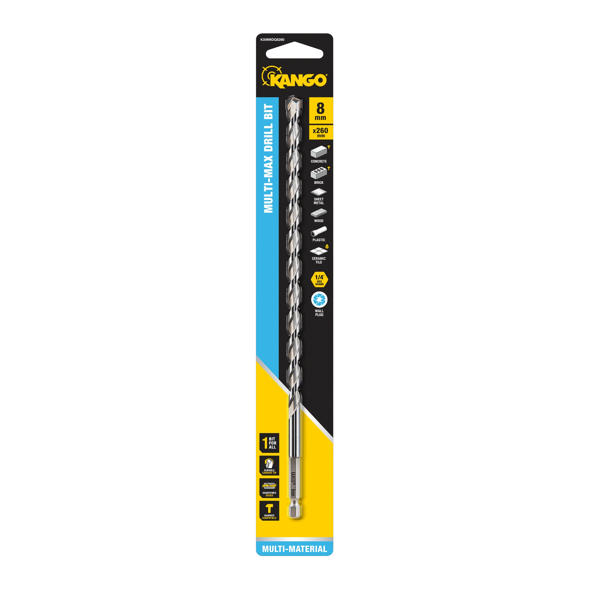 8 x 260mm MULTI-MAX MULTI MATERIAL DRILL BIT