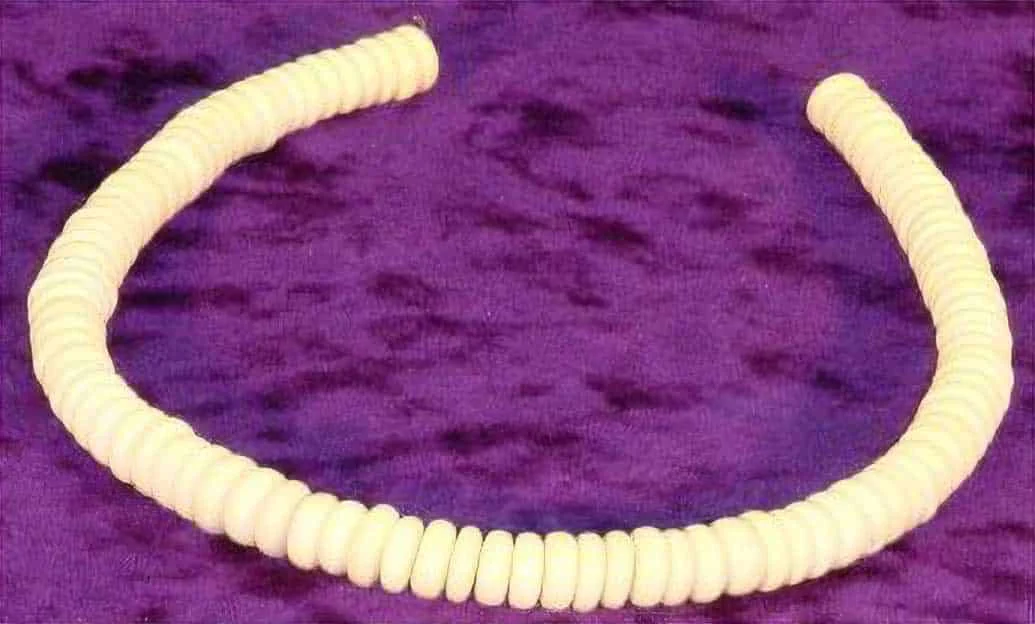 Disk Bone Beads – 10mm Dia – White