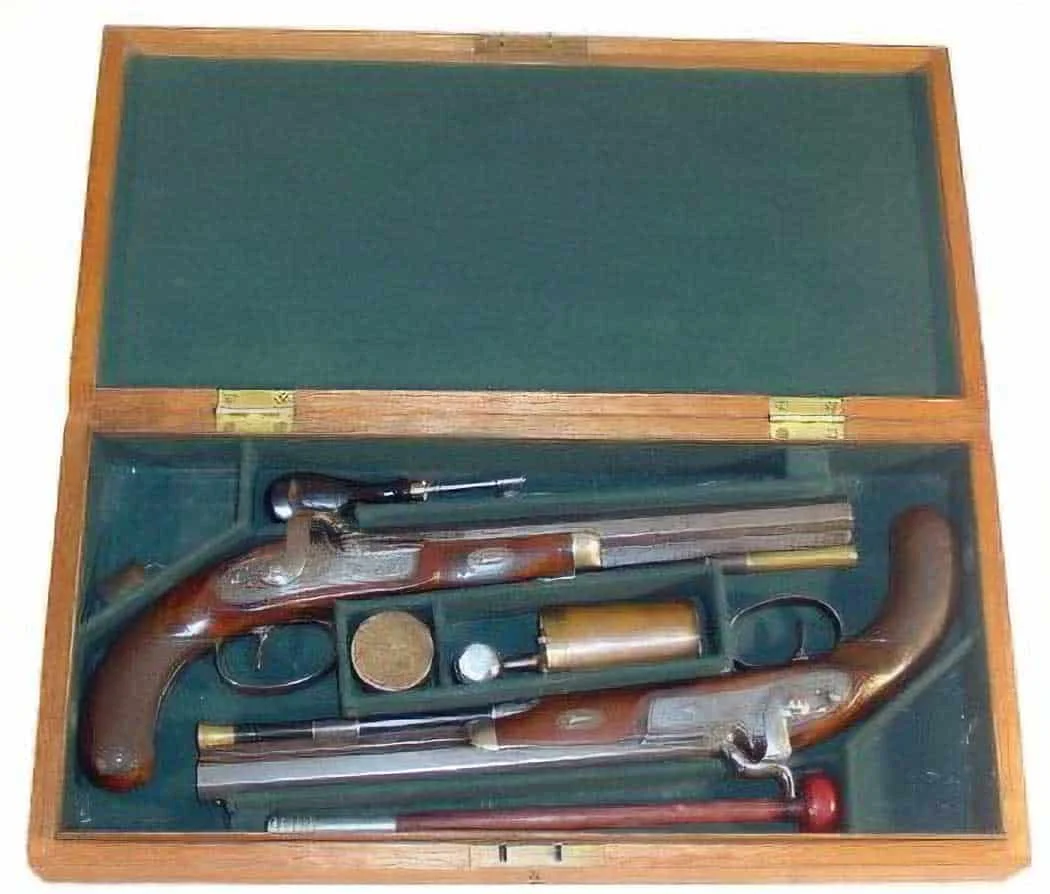 Original – Half Stock – Cased Pair – Percussion – 58Cal