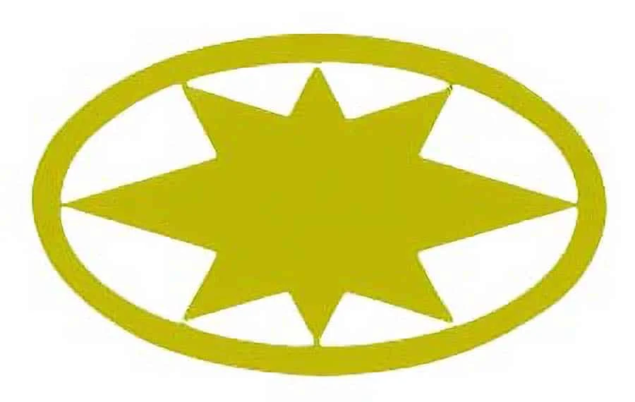 Inlay – Star – Circled – Brass