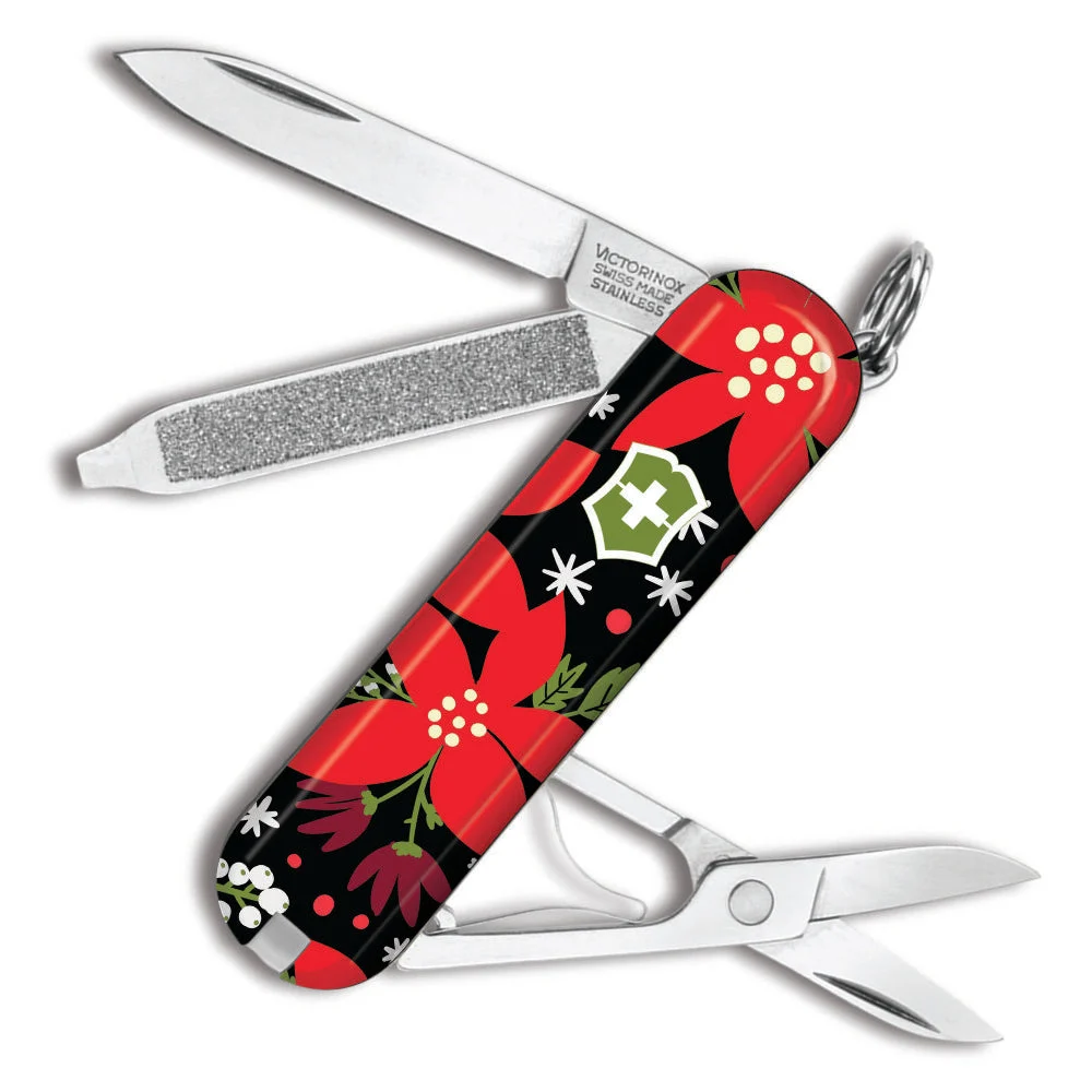 Victorinox Poinsettia Classic SD Designer Swiss Army Knife