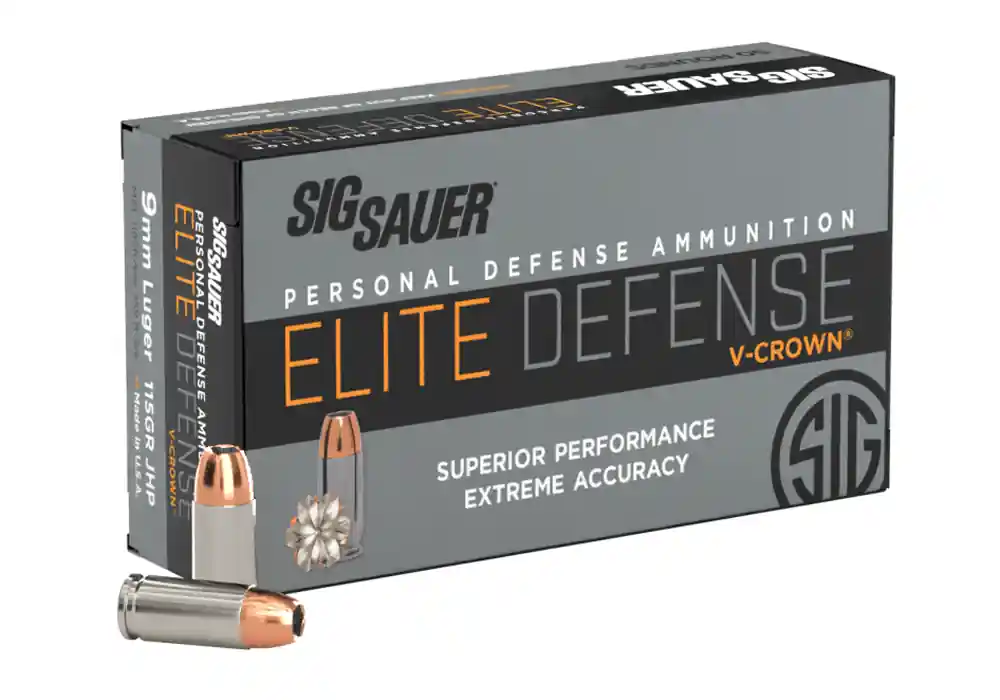 9MM, 115GR, ELITE V-CROWN, JHP – 50 count