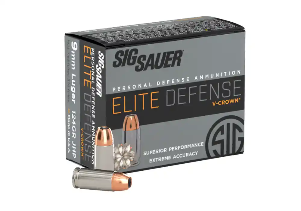9MM, 124GR, Elite V-Crown, JHP