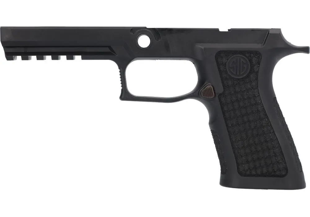 P320 XFULL 9MM/40/.357 LASER ENGRAVED GRIP MODULE – BLACK, MEDIUM GRIP