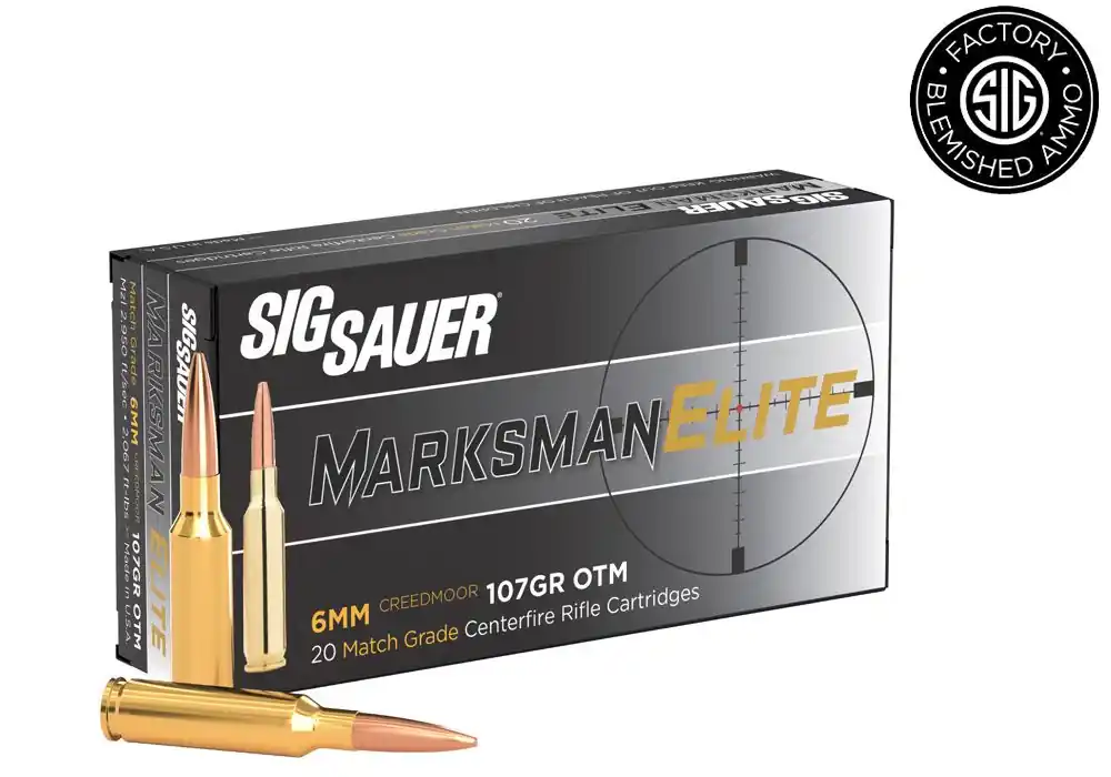 6MM Creedmoor, 107GR, Elite Match Grade, OTM – Blemished