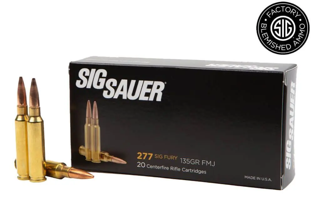 277 SIG FURY, 135GR FMJ, ELITE BALL – BLEMISHED