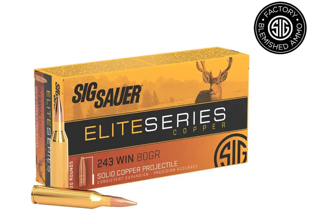 243 WIN, 80GR, ELITE SERIES COPPER – Blemished