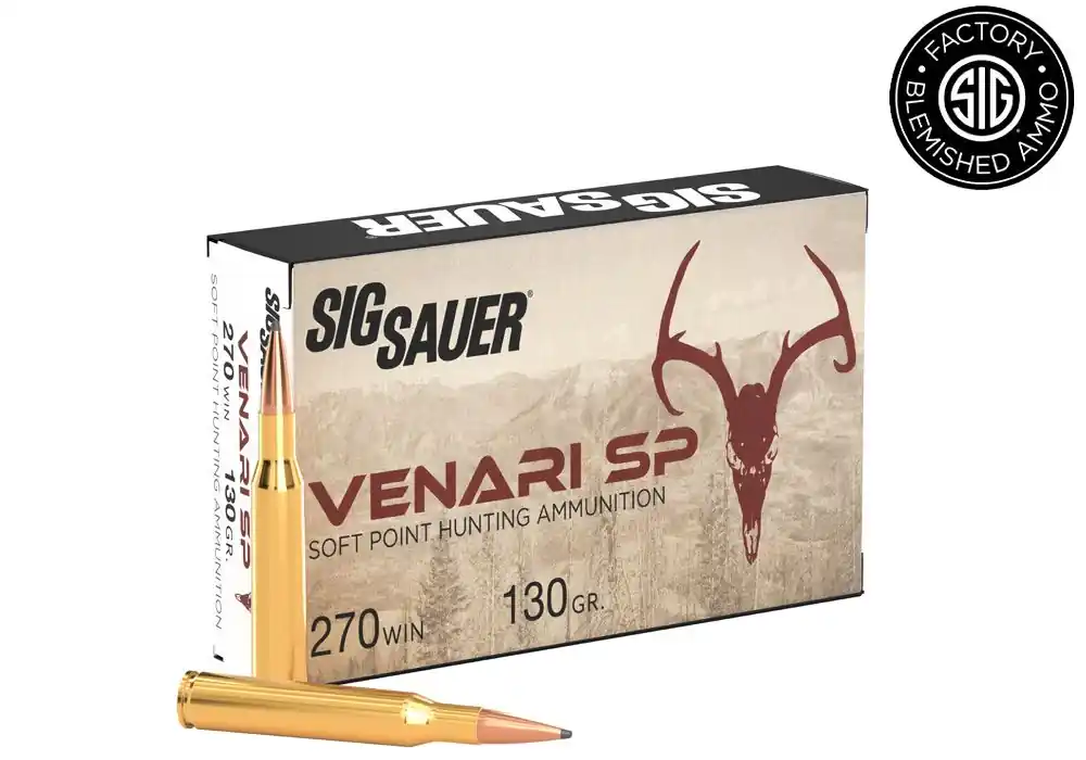 270 Winchester, 130GR, VENARI Soft Point Hunting-Blemished