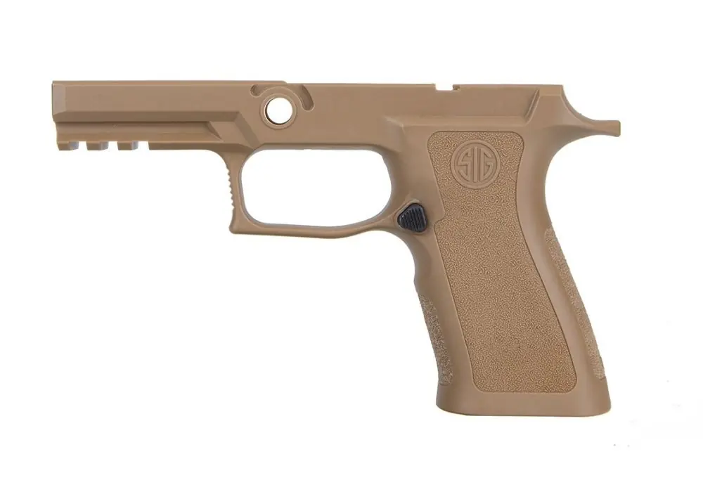 P320 XCARRY 9MM/40/.357 GRIP MODULE – COYOTE TAN, SMALL GRIP (MAGWELL & WEIGHT COMPATIBLE)