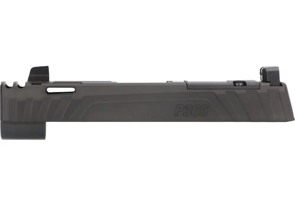 P365X SPECTRE COMP 9MM 3.1″ INTEGRATED COMPENSATOR SLIDE ASSEMBLY, OPTIC READY, BLACK