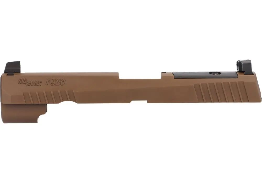 P320 FULL-SIZE 9MM 4.7″ SLIDE ASSEMBLY, OPTIC READY, COYOTE BROWN